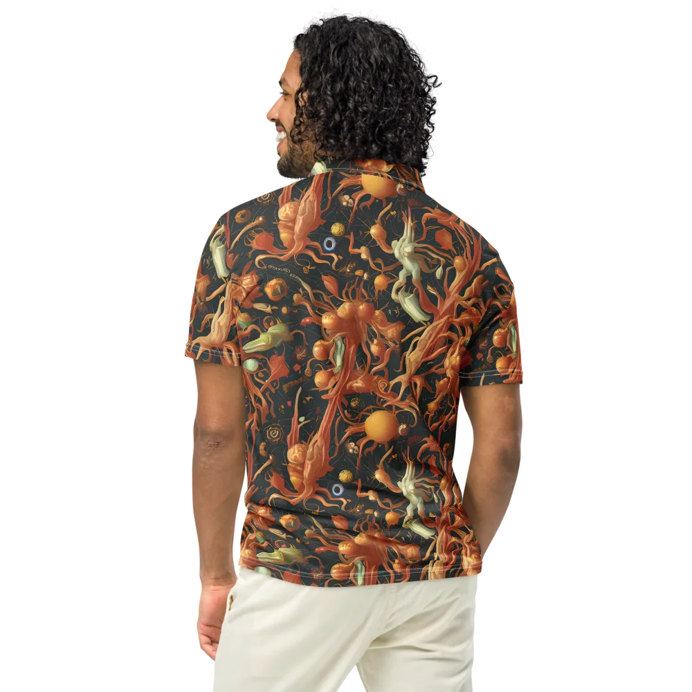 Bosschaert's Nebula on Men's Slim Fit Polo Shirt — Back