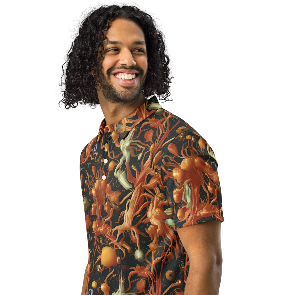 Bosschaert's Nebula on Men's Slim Fit Polo Shirt — Left Front