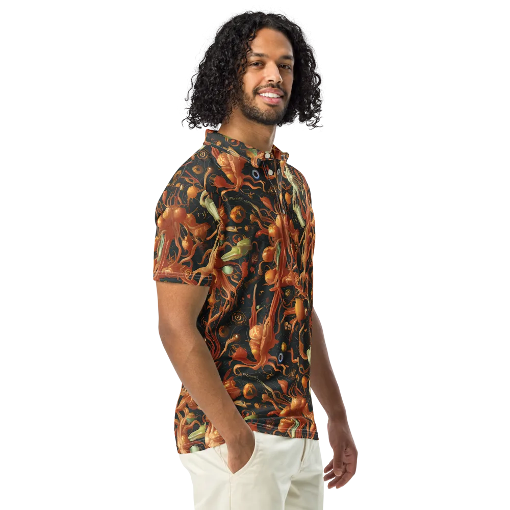 Bosschaert's Nebula on Men's Slim Fit Polo Shirt — Right Front