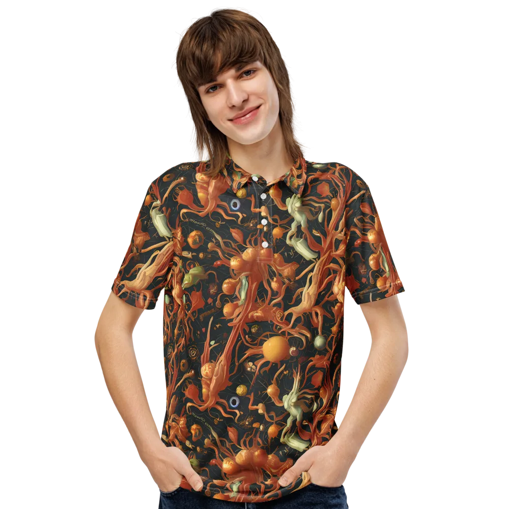Bosschaert's Nebula on Men's Slim Fit Polo Shirt — Front