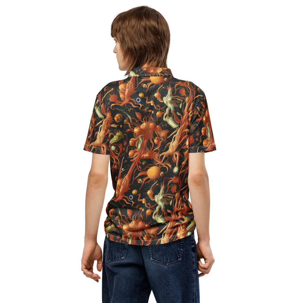 Bosschaert's Nebula on Men's Slim Fit Polo Shirt — Back