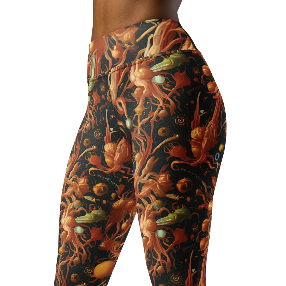 Bosschaert's Nebula on Yoga Leggings — Left Front