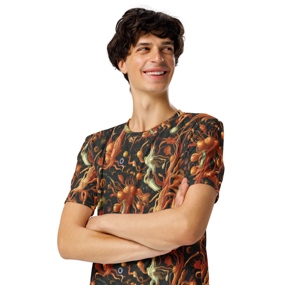 Bosschaert's Nebula on Men's Crew Neck T-Shirt — Left Front