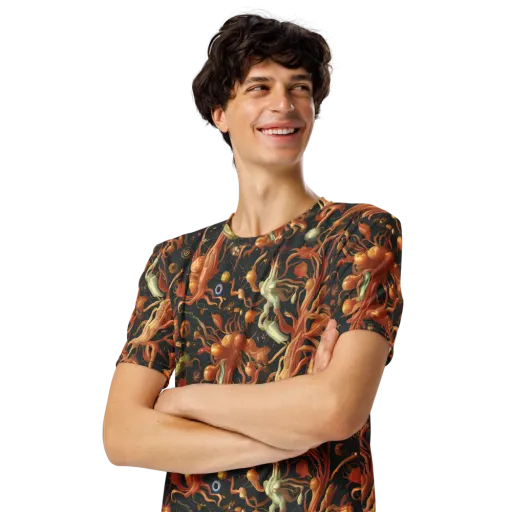 Bosschaert's Nebula on a Men's Crew Neck T-Shirt