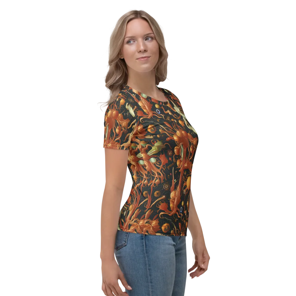 Bosschaert's Nebula on Women's Crew Neck T-Shirt — Right