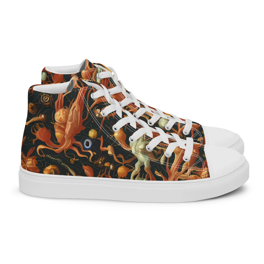 Bosschaert's Nebula on Women's High Top Canvas Shoes — Right