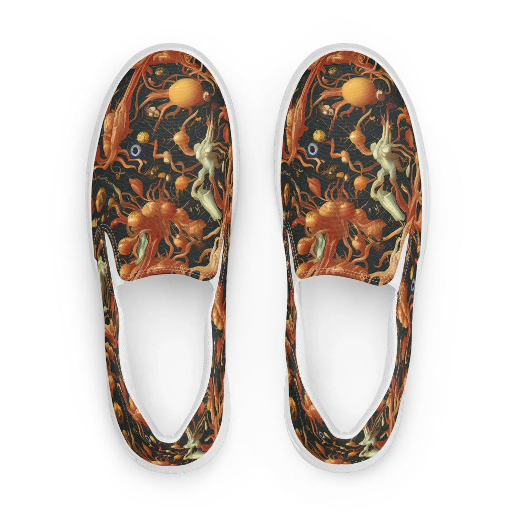 Bosschaert's Nebula on Men's Slip-On Canvas Shoes — Front