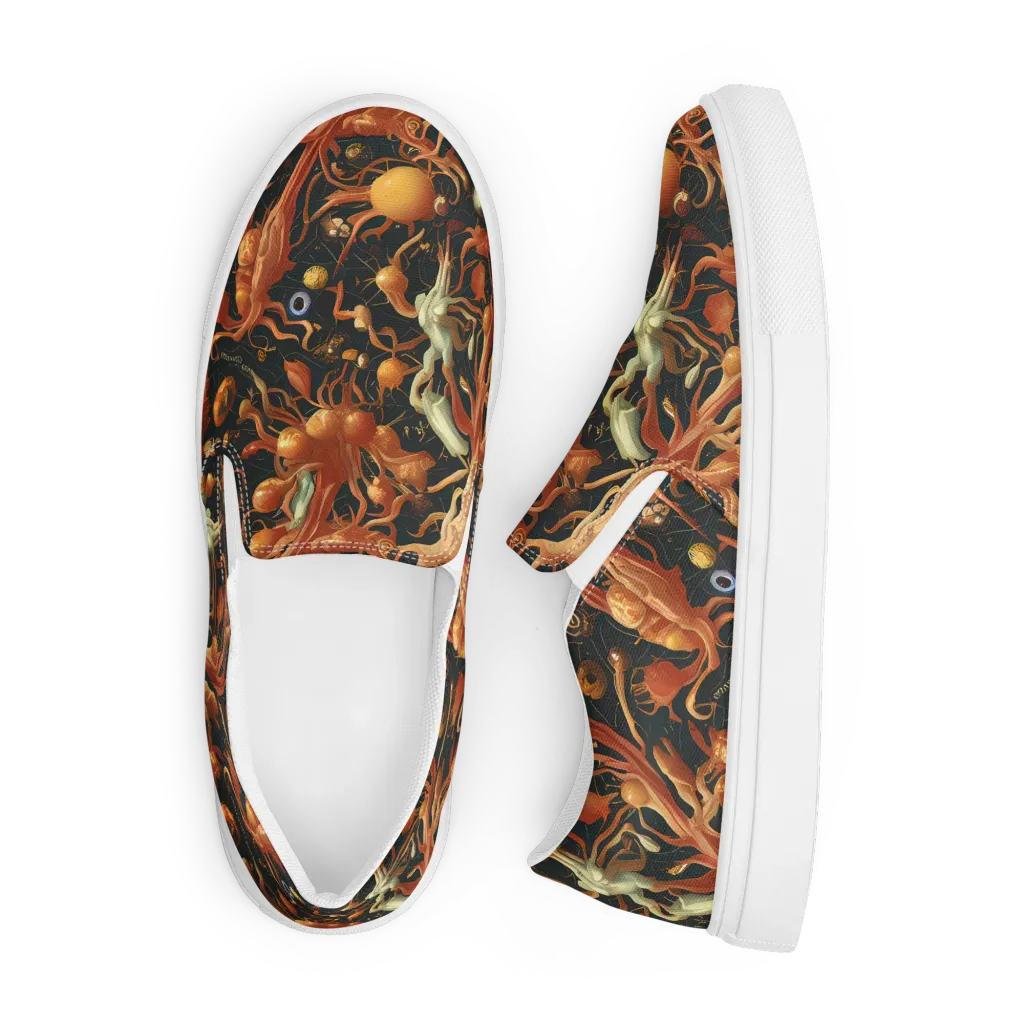 Bosschaert's Nebula on Men's Slip-On Canvas Shoes — Front