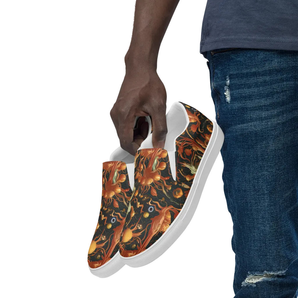 Bosschaert's Nebula on Men's Slip-On Canvas Shoes — Left Front