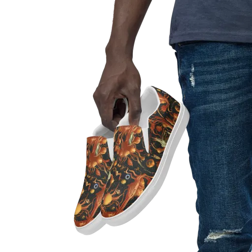 Bosschaert's Nebula on a Men's Slip-On Canvas Shoes
