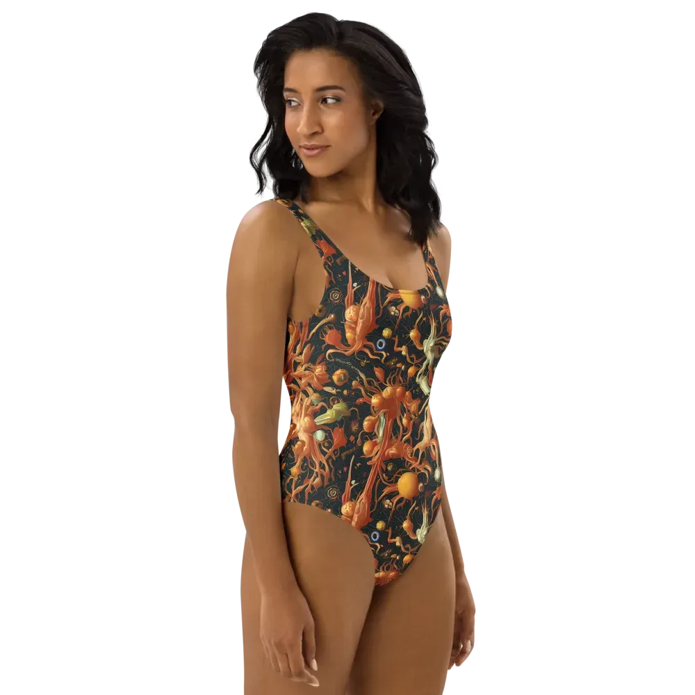 Bosschaert's Nebula on One-Piece Swimsuit — Right