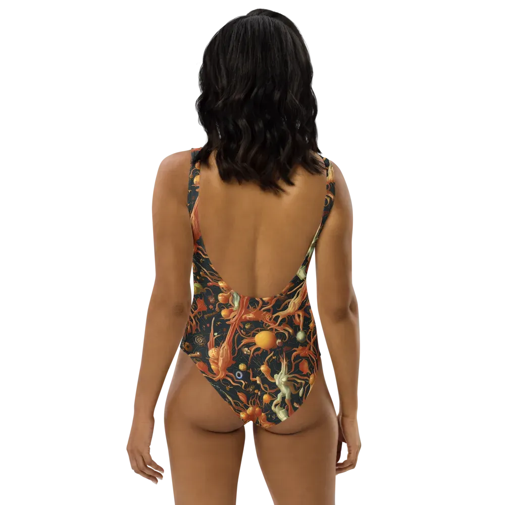 Bosschaert's Nebula on One-Piece Swimsuit — Back