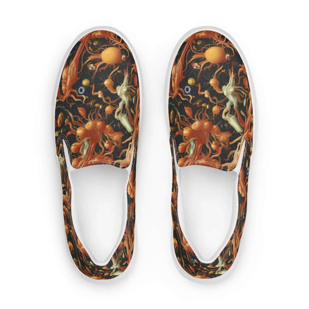 Bosschaert's Nebula on Women's Slip-On Canvas Shoes — Front
