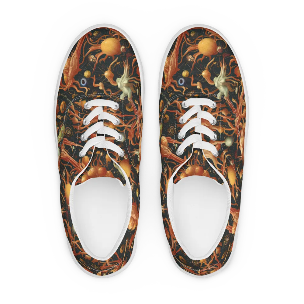 Bosschaert's Nebula on Men's Lace-Up Canvas Shoes — Front