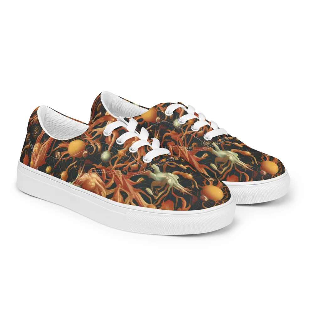 Bosschaert's Nebula on Men's Lace-Up Canvas Shoes — Right Front