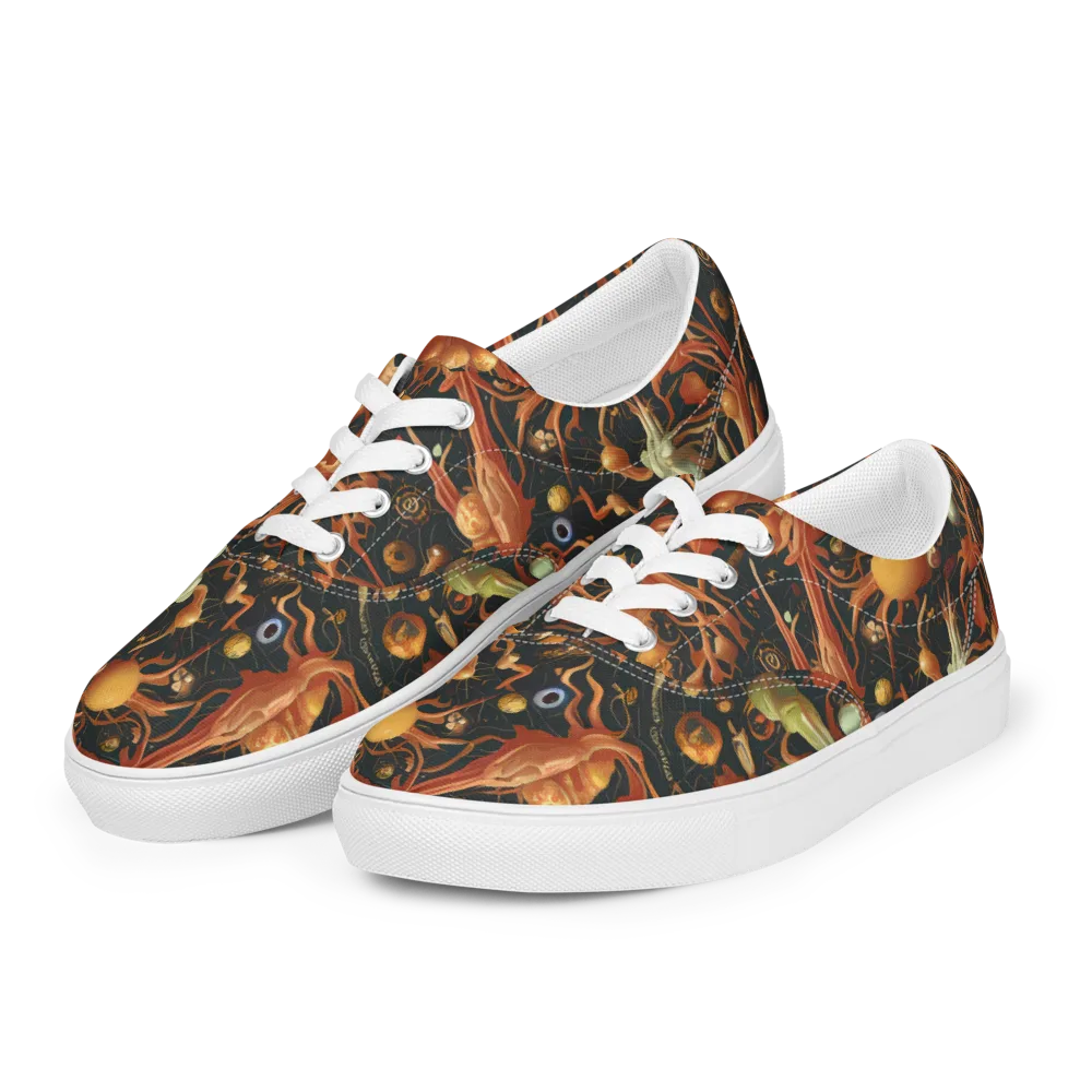 Bosschaert's Nebula on Men's Lace-Up Canvas Shoes — Left Front