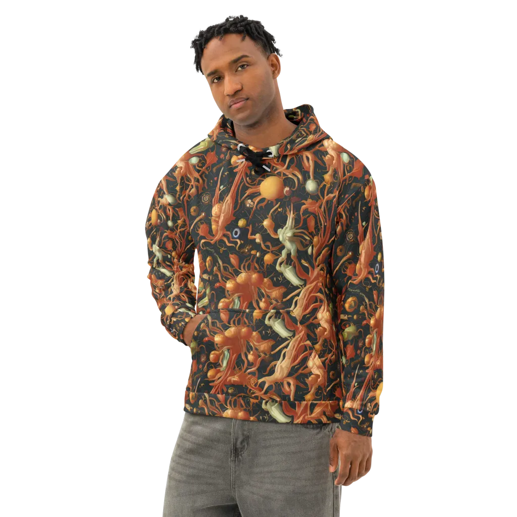 Bosschaert's Nebula on Cotton Hoodie — Left Front