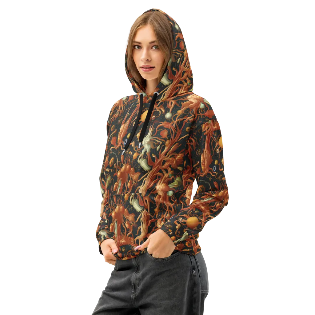 Bosschaert's Nebula on Cotton Hoodie — Left Front