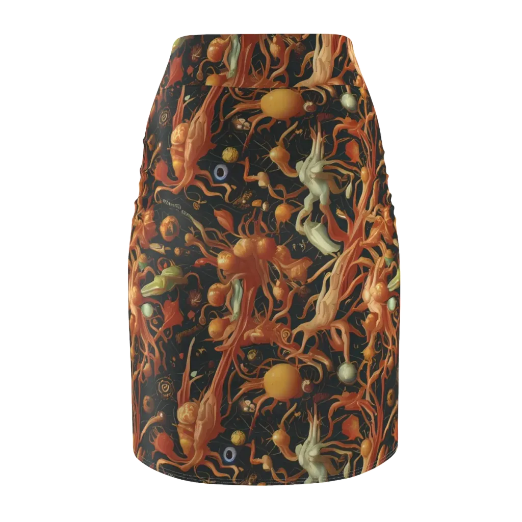 Bosschaert's Nebula on Pencil Skirt — Back