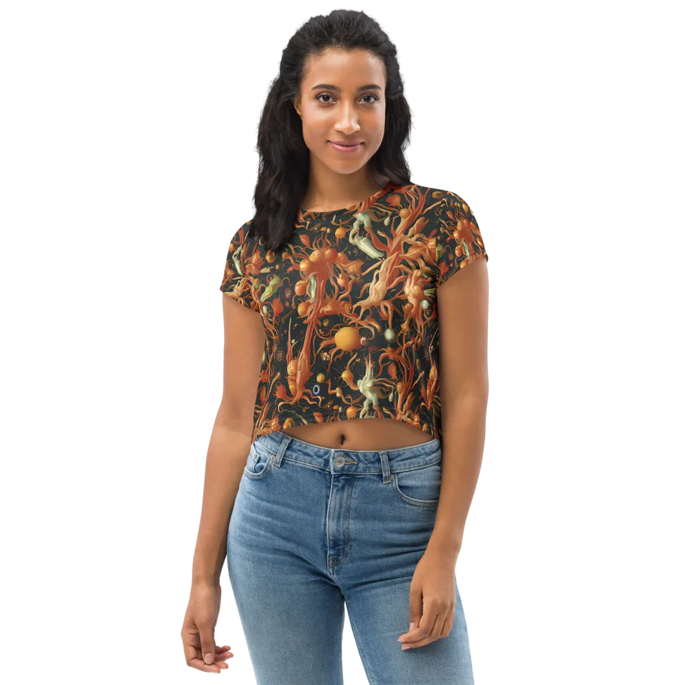 Bosschaert's Nebula on Crop Tee — Front