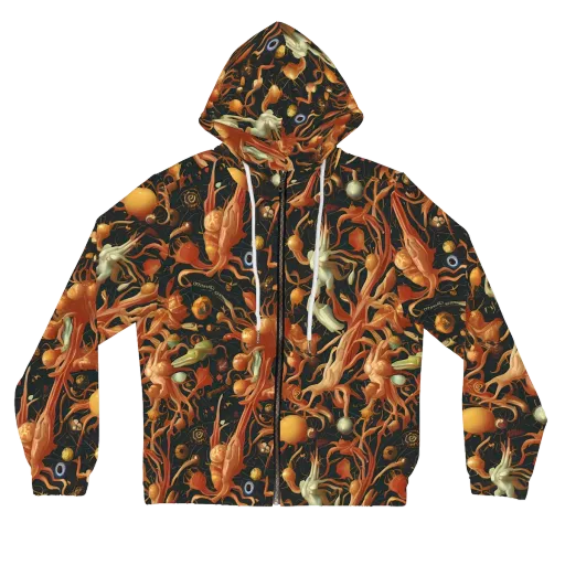 Bosschaert's Nebula on a Women's Full-Zip Hoodie