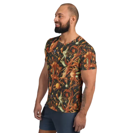 Bosschaert's Nebula on a Men's Athletic T-Shirt