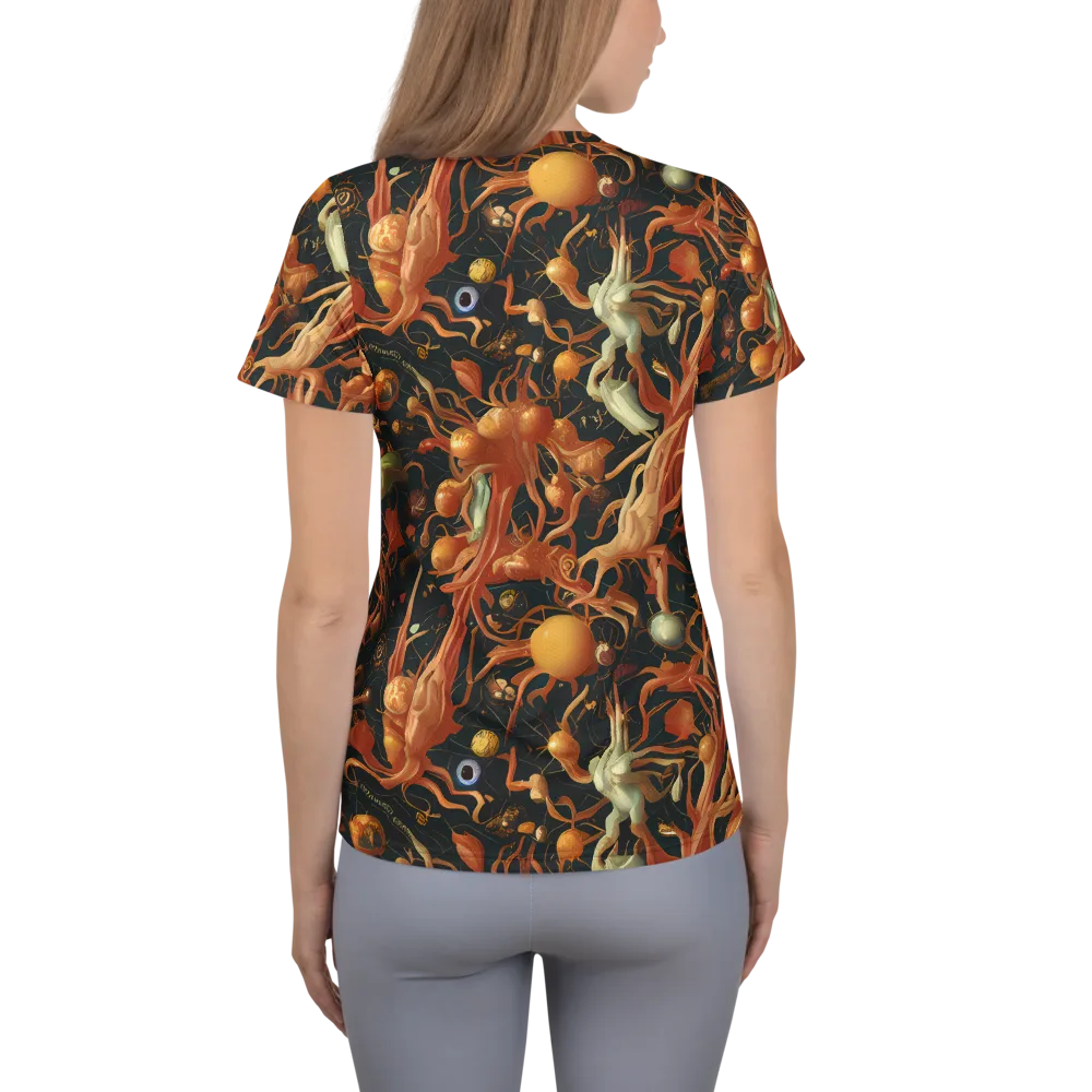 Bosschaert's Nebula on Women's Athletic T-Shirt — Back