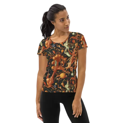 Bosschaert's Nebula on a Women's Athletic T-Shirt