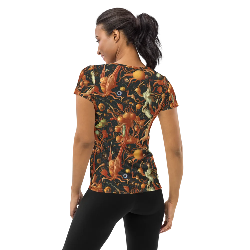 Bosschaert's Nebula on Women's Athletic T-Shirt — Back