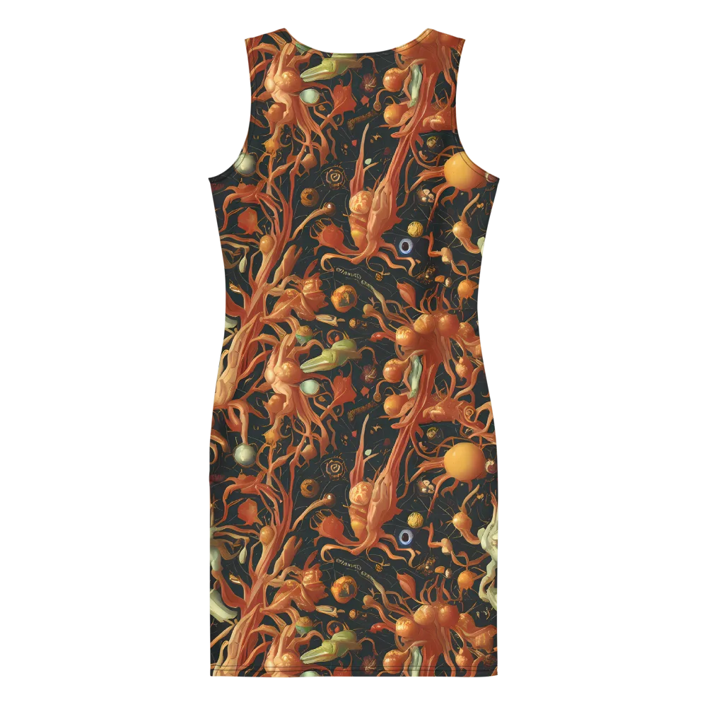 Bosschaert's Nebula on Bodycon Dress — Back