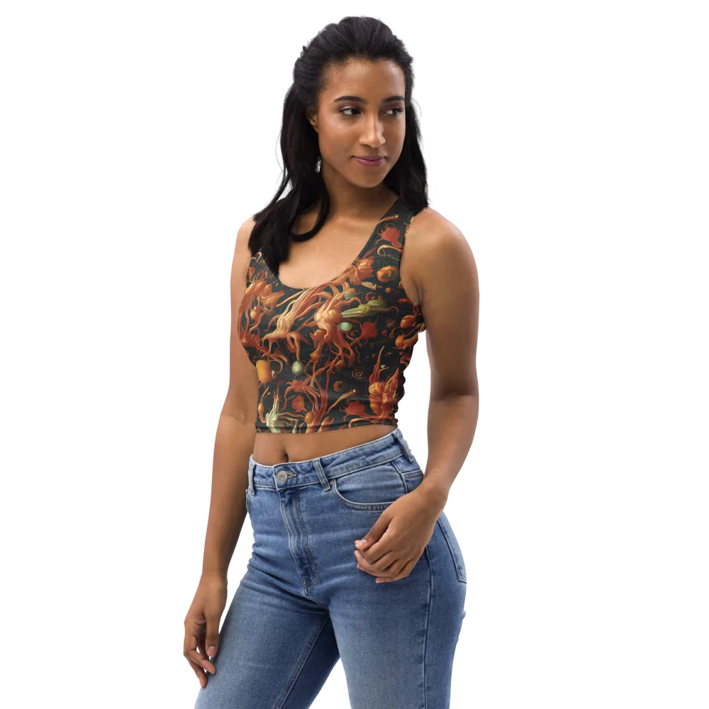 Bosschaert's Nebula on Crop Top — Left Front