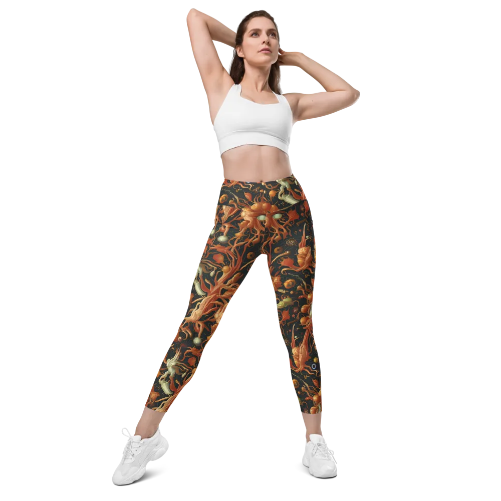 Bosschaert's Nebula on Leggings with Pockets — Front