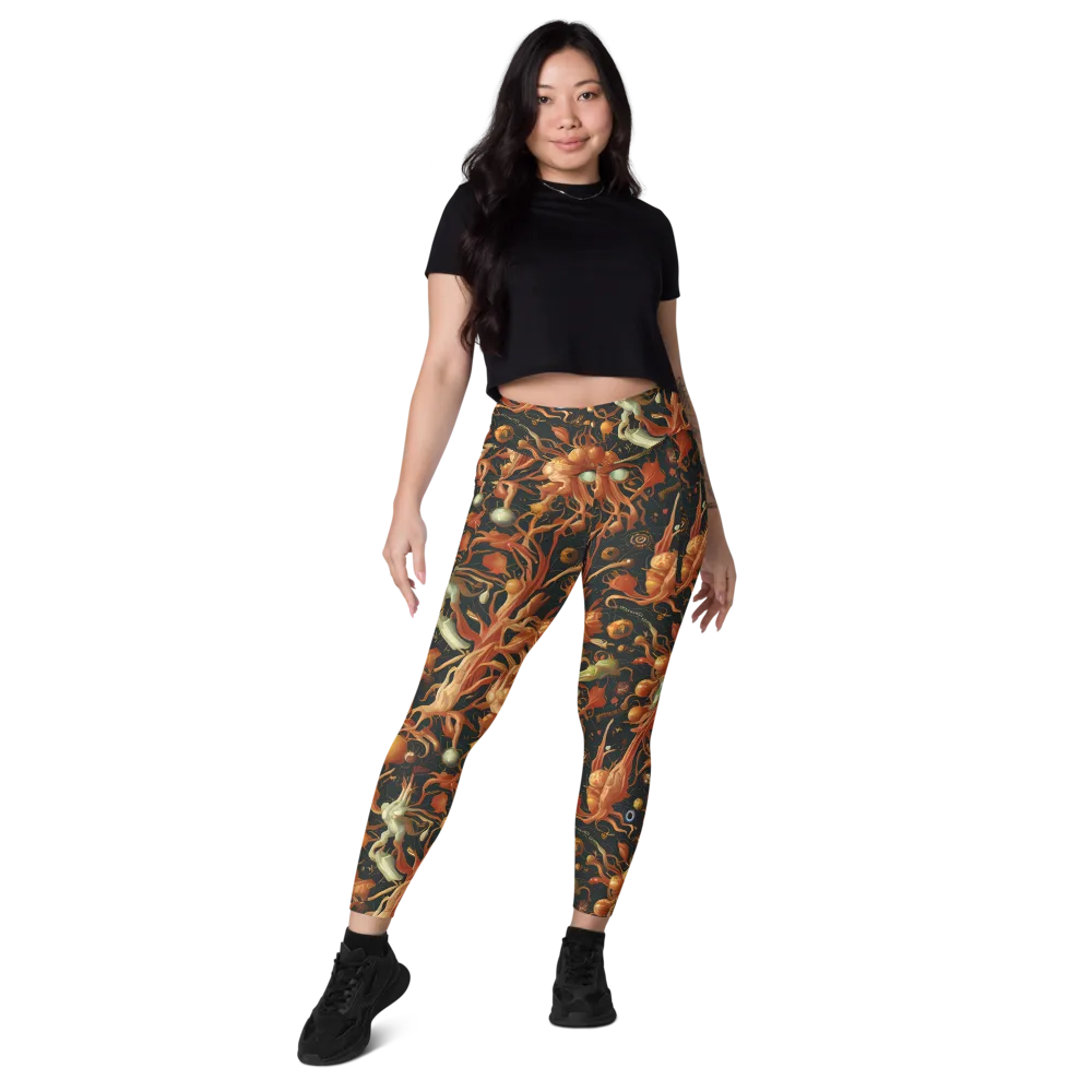 Bosschaert's Nebula on Leggings with Pockets — Front
