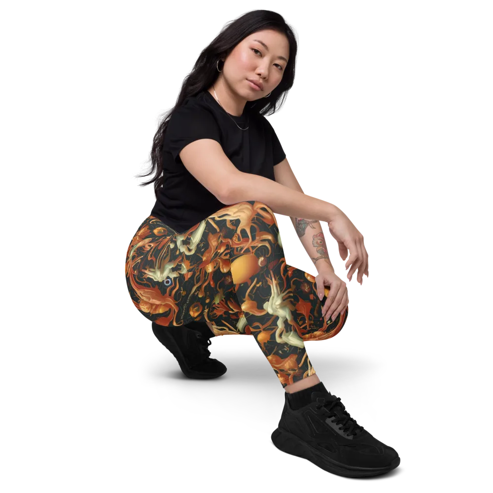 Bosschaert's Nebula on Leggings with Pockets — Right Front