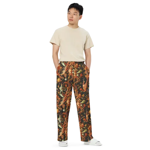 Bosschaert's Nebula on a Wide-Leg Pants