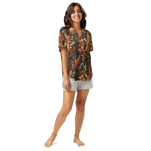 Bosschaert's Nebula on a Women's Short Sleeve Pajama Top