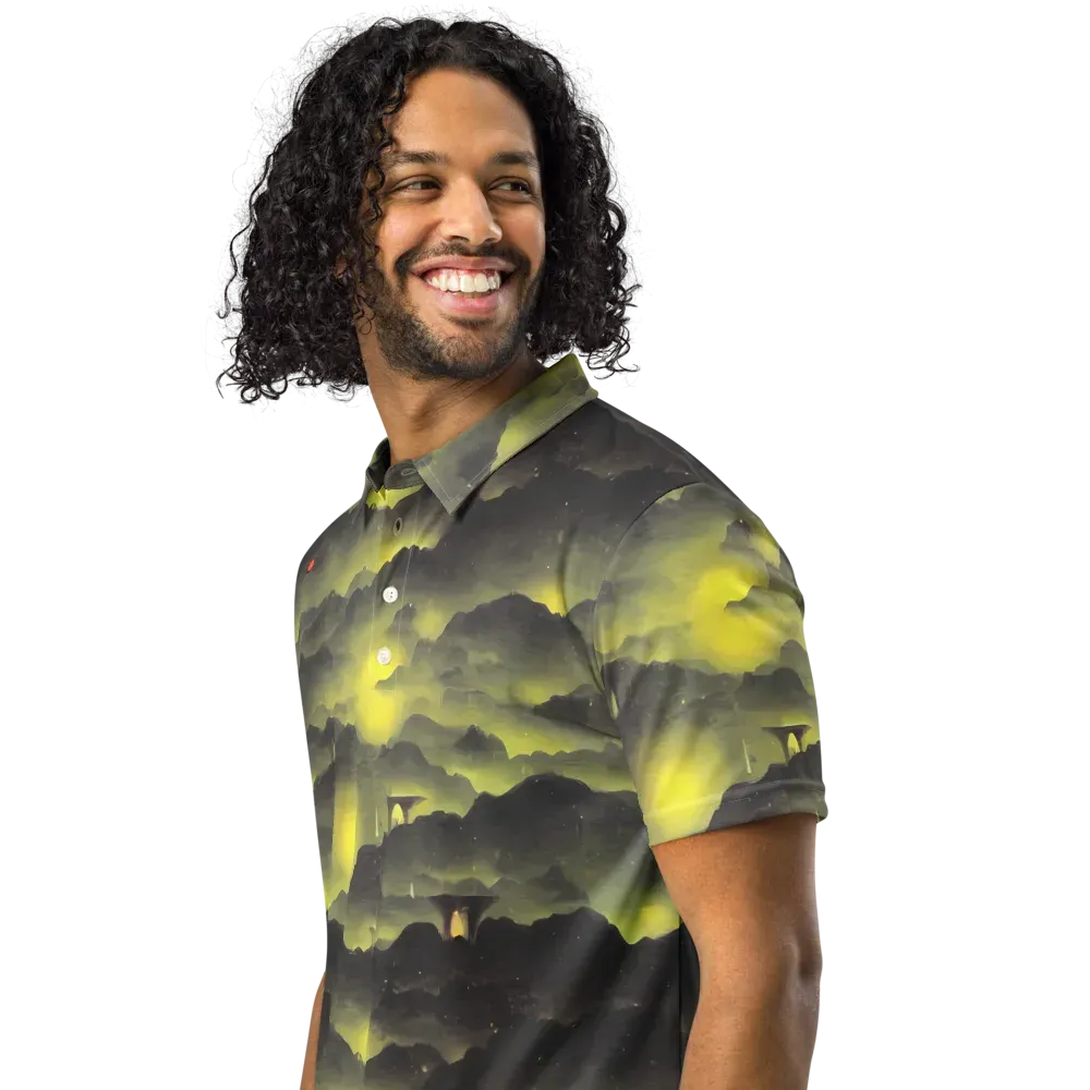Spectral Isle on Men's Slim Fit Polo Shirt — Left Front