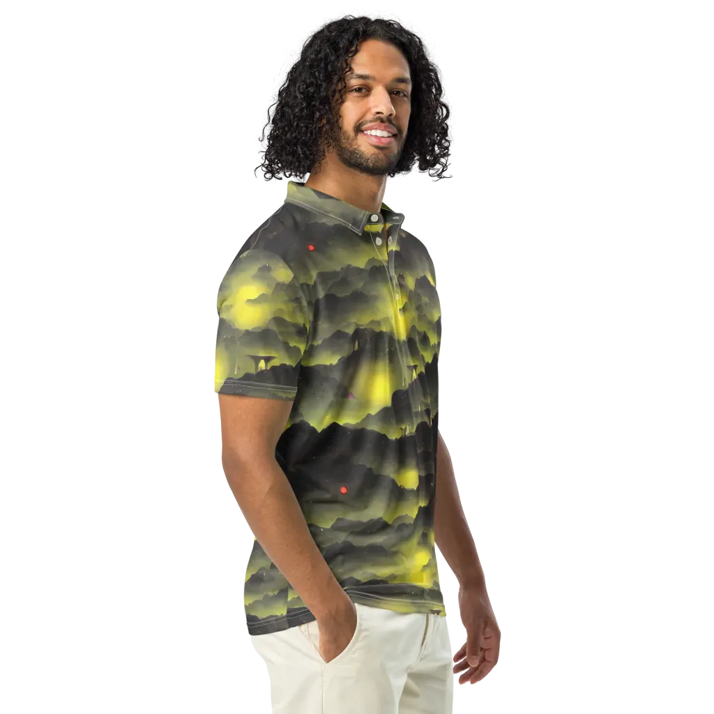 Spectral Isle on Men's Slim Fit Polo Shirt — Right Front