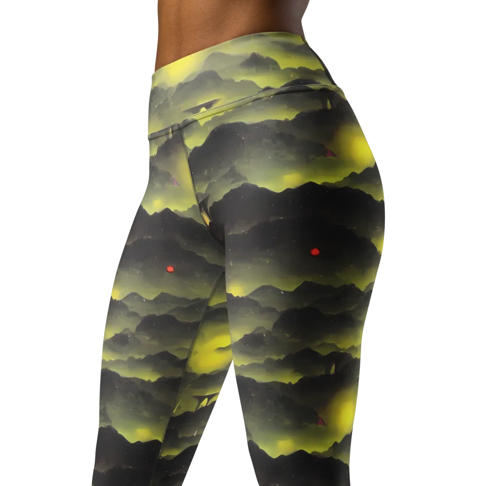 Spectral Isle on Yoga Leggings — Left Front