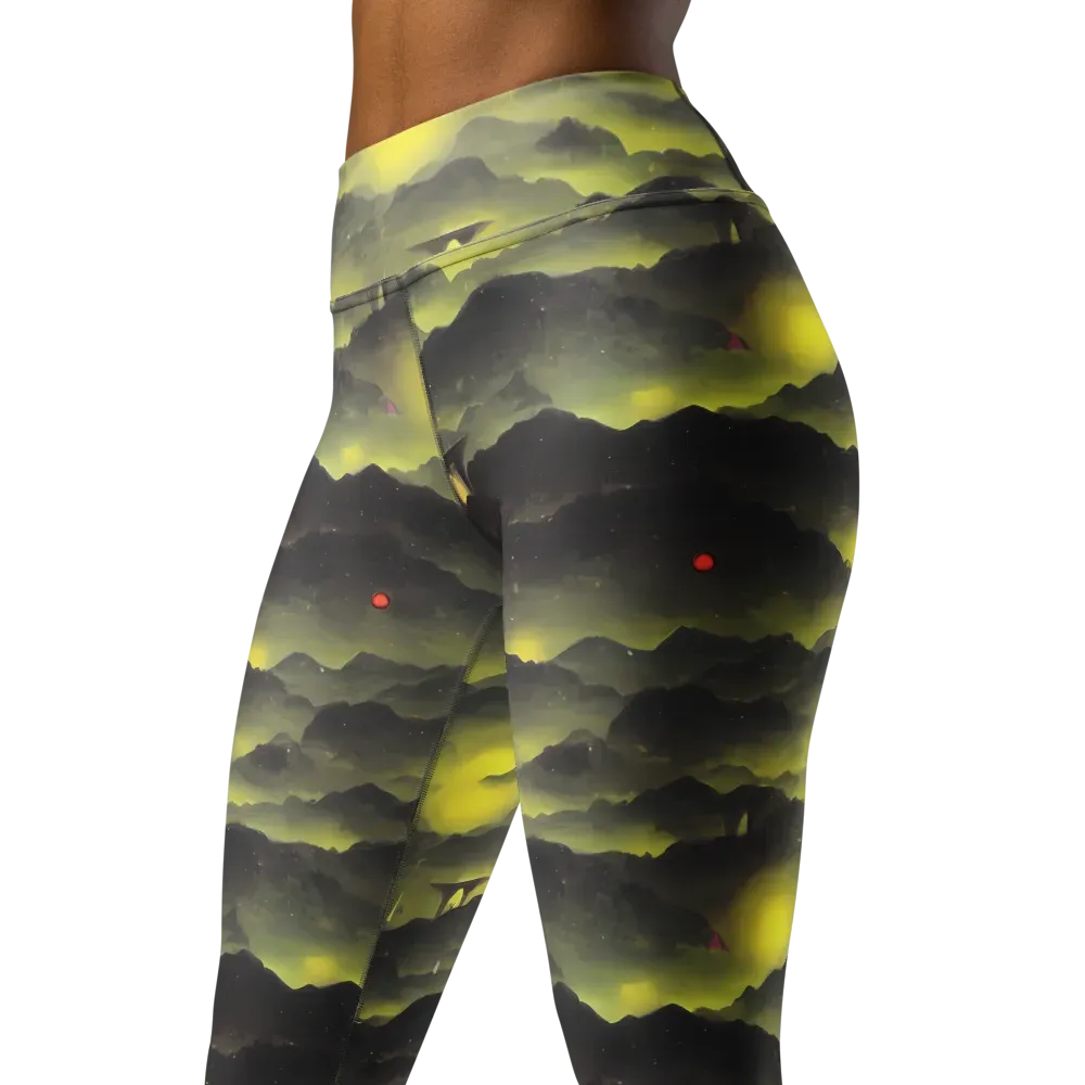 Spectral Isle on Yoga Leggings — Left Front