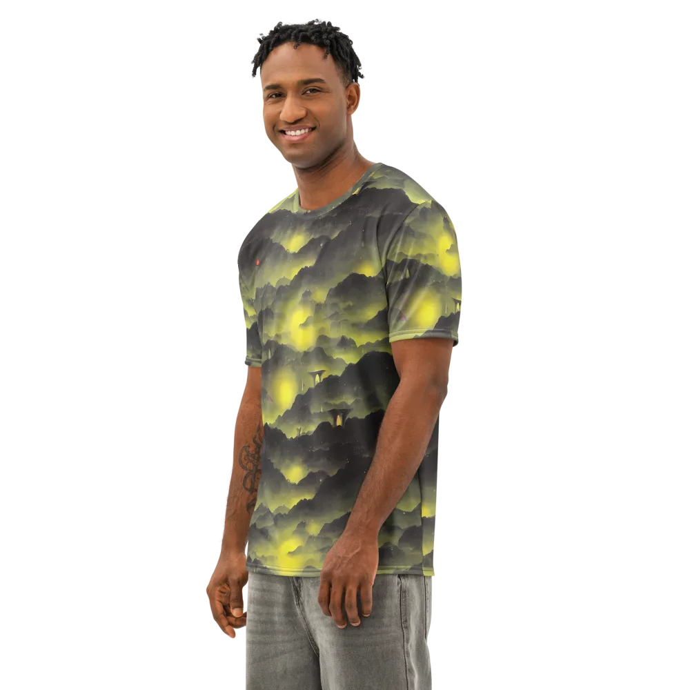 Spectral Isle on Men's Cotton Crew Neck T-Shirt — Left Front