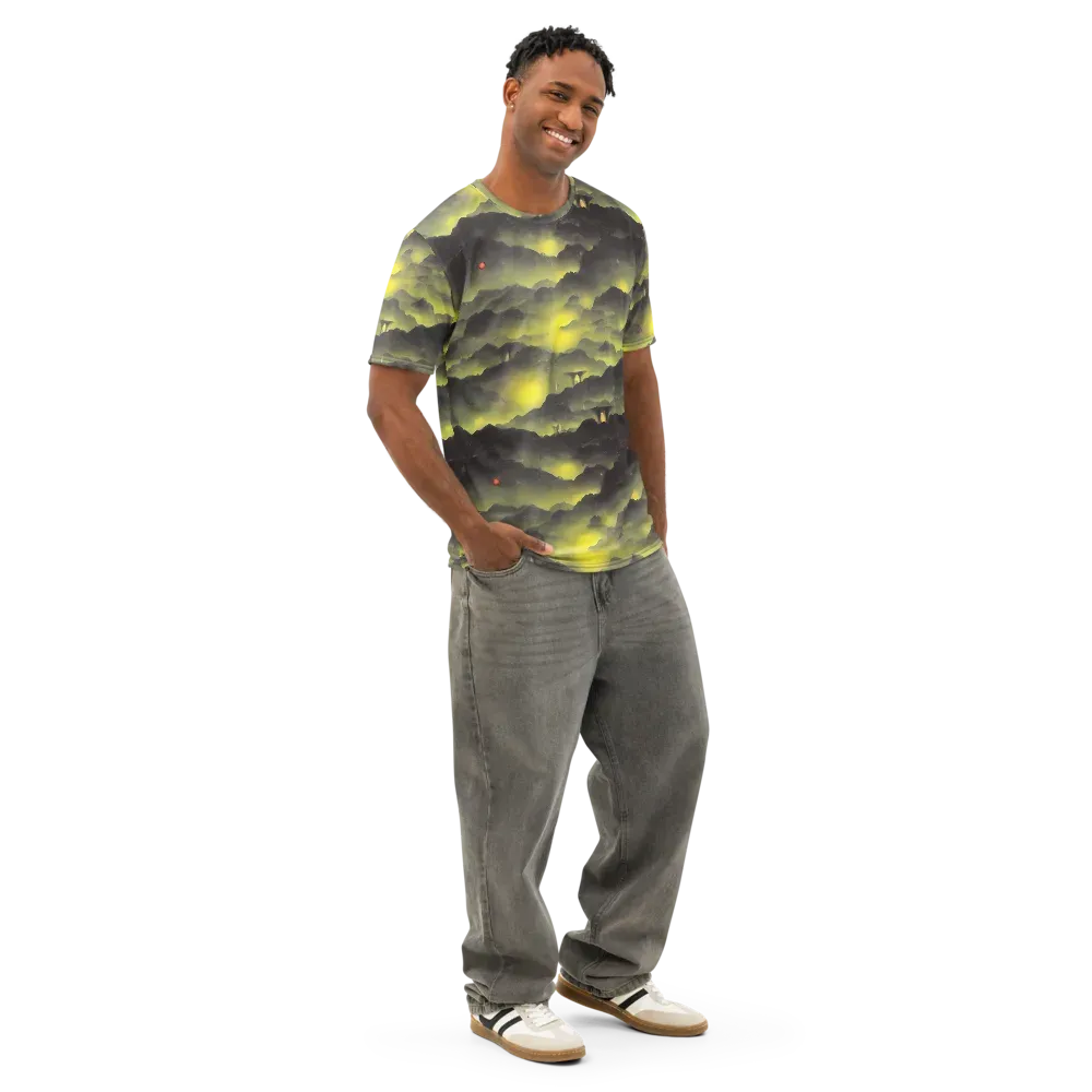 Spectral Isle on Men's Cotton Crew Neck T-Shirt — Right Front