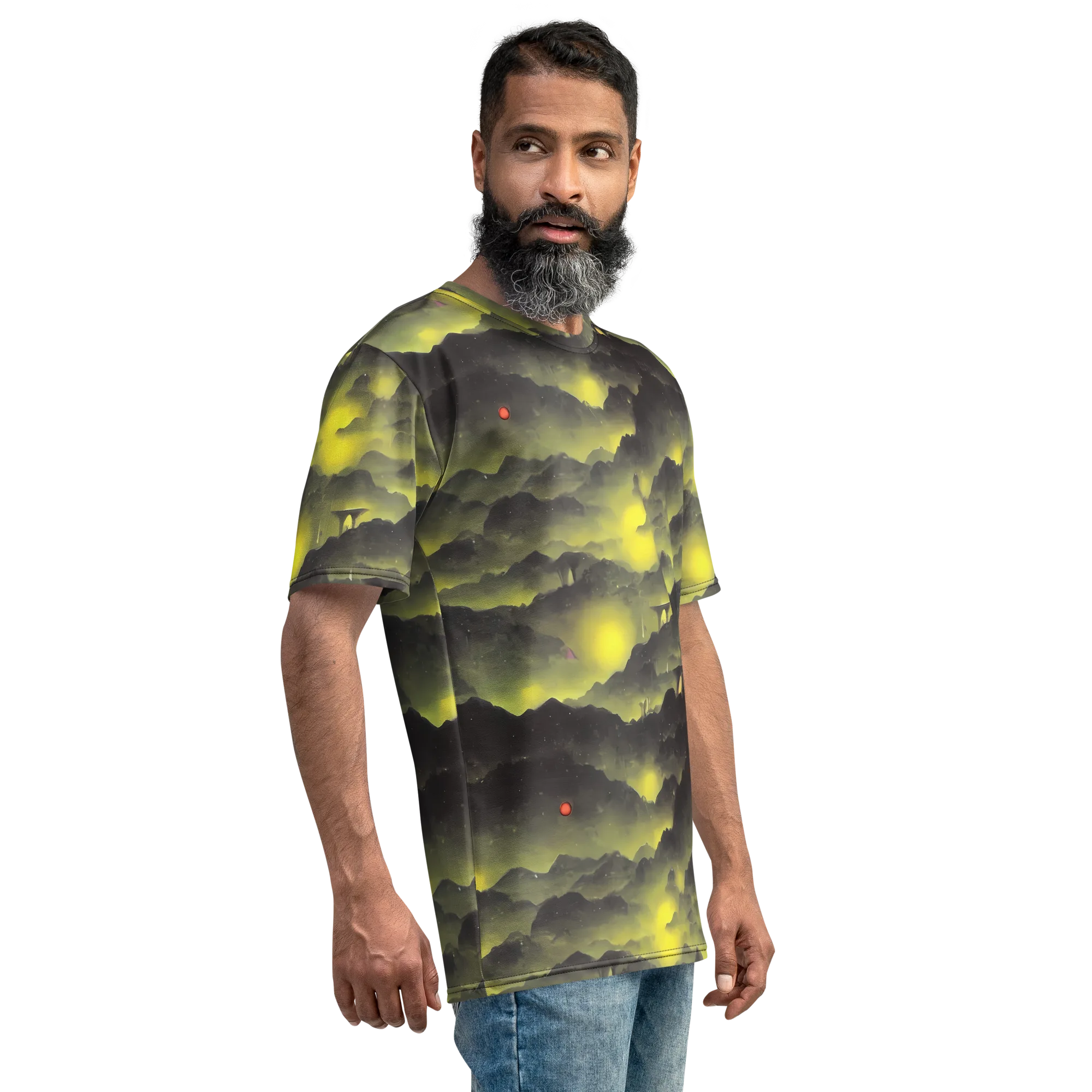 Spectral Isle on Men's Crew Neck T-Shirt — Right