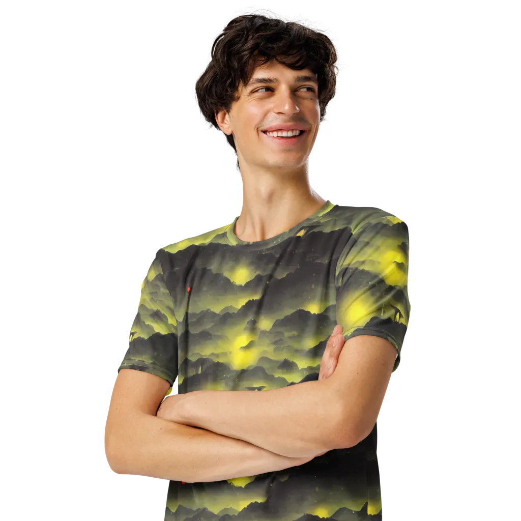 Spectral Isle on Men's Crew Neck T-Shirt — Left Front