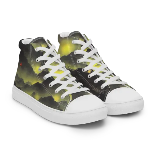Spectral Isle on a Men's High Top Canvas Shoes