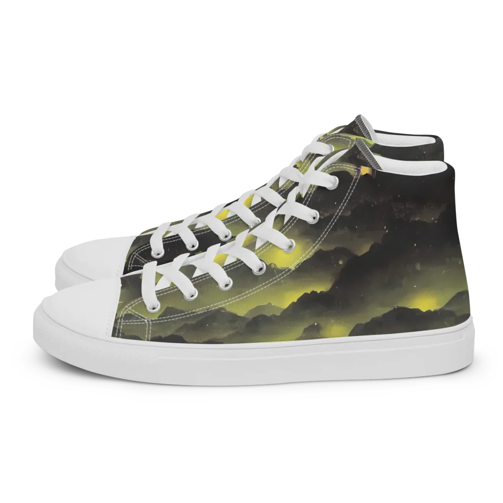 Spectral Isle on Women's High Top Canvas Shoes — Left