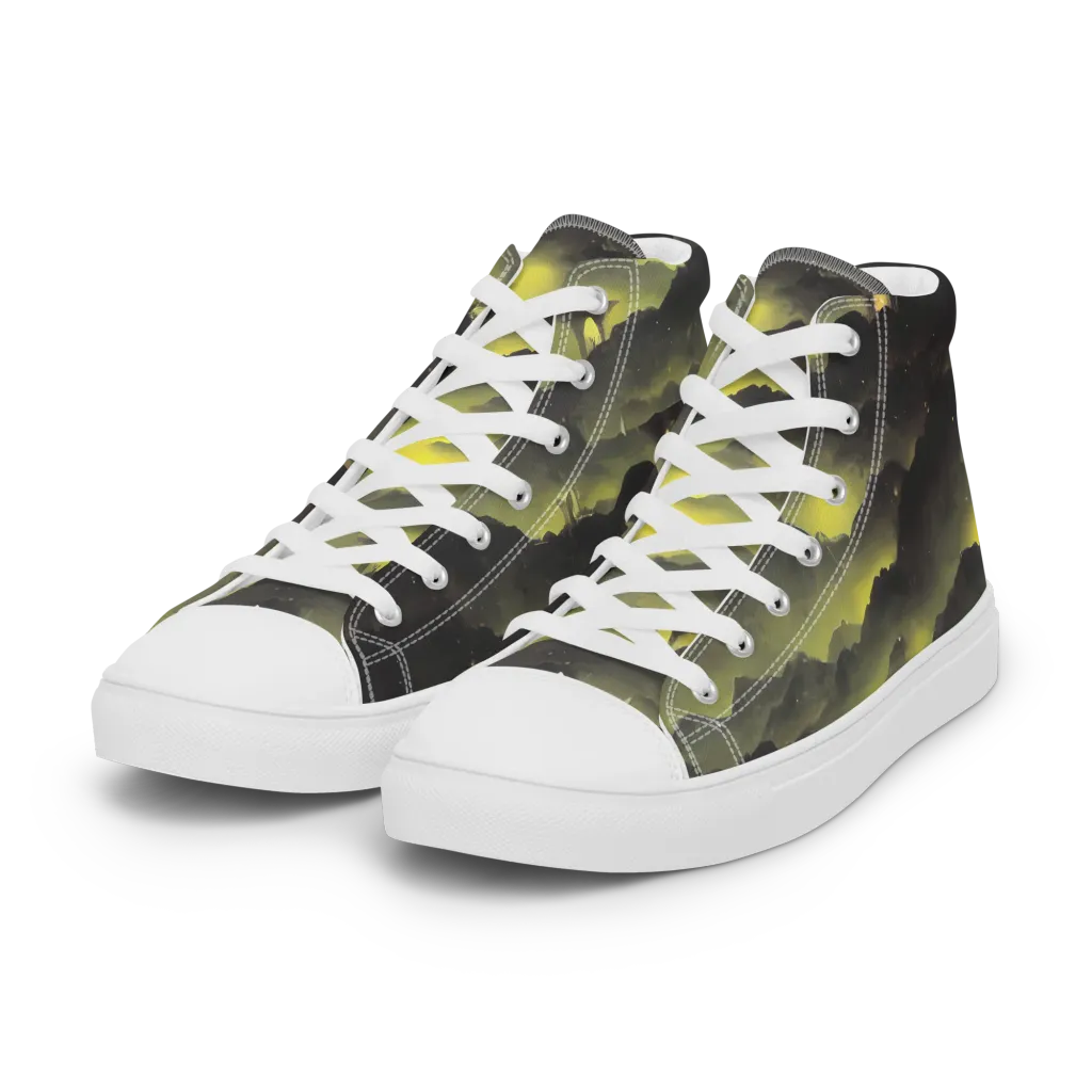Spectral Isle on Women's High Top Canvas Shoes — Left Front