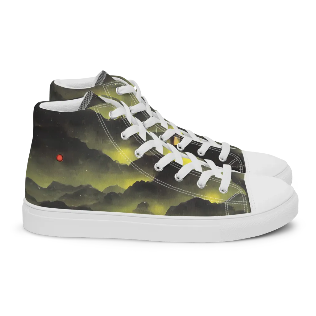Spectral Isle on Women's High Top Canvas Shoes — Right