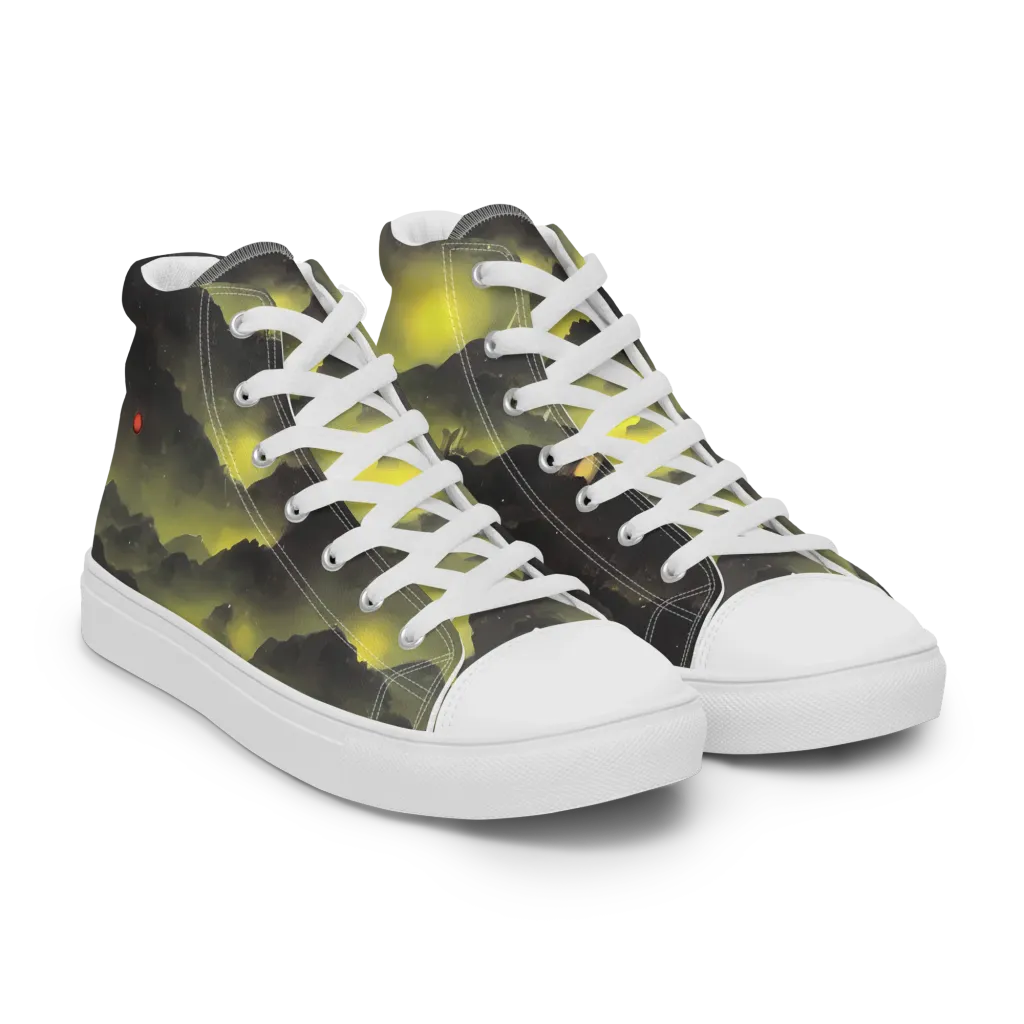 Spectral Isle on Women's High Top Canvas Shoes — Right Front