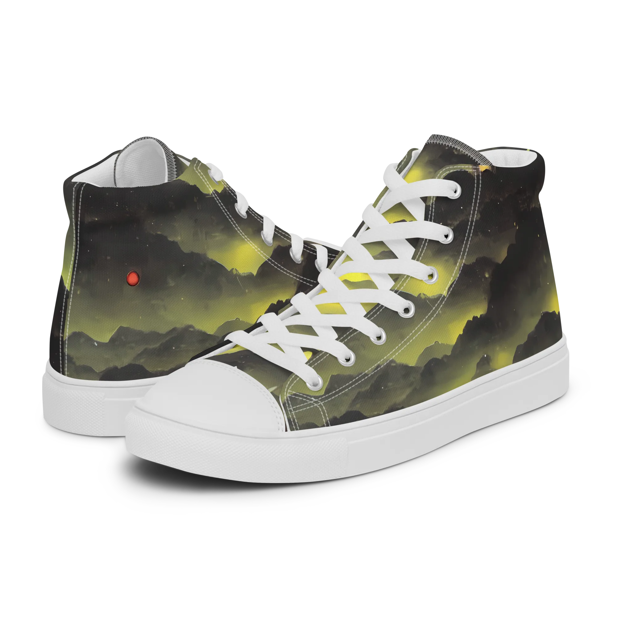 Spectral Isle on Women's High Top Canvas Shoes — Left